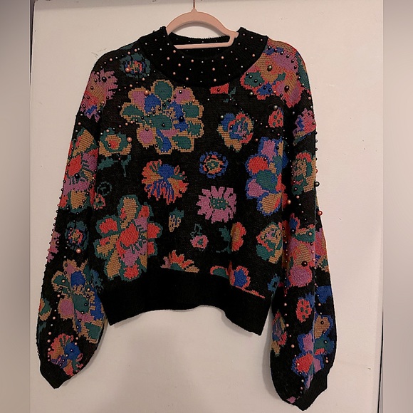 NWOT FARM Rio Lily’s Garden Sweater - Size Medium - Picture 5 of 7